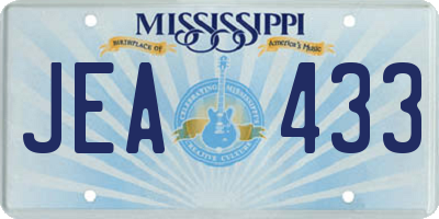 MS license plate JEA433