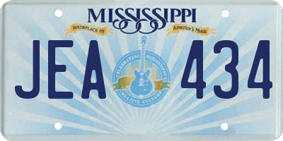 MS license plate JEA434