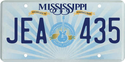 MS license plate JEA435