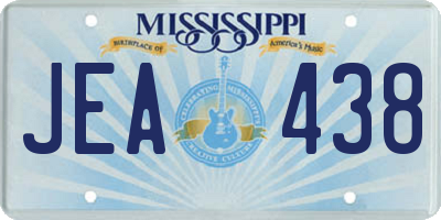 MS license plate JEA438