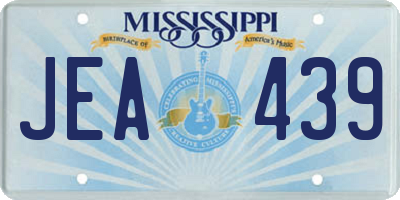 MS license plate JEA439