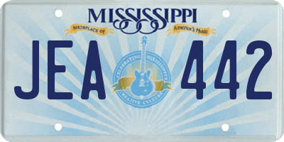 MS license plate JEA442