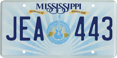 MS license plate JEA443