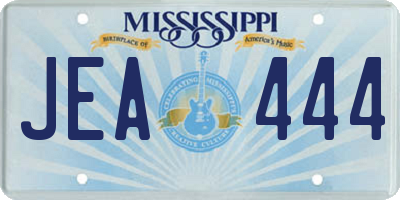 MS license plate JEA444