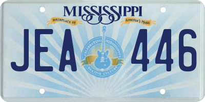 MS license plate JEA446