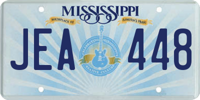 MS license plate JEA448