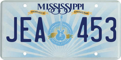 MS license plate JEA453