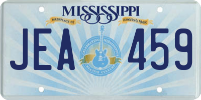 MS license plate JEA459