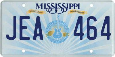 MS license plate JEA464