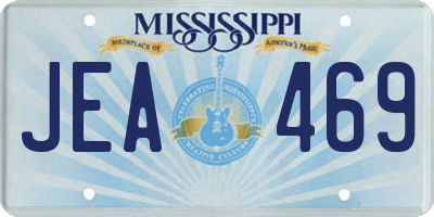 MS license plate JEA469