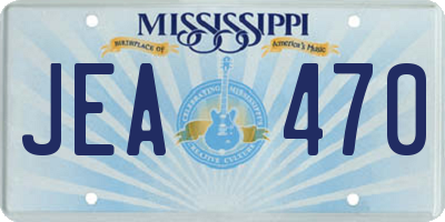 MS license plate JEA470