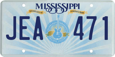 MS license plate JEA471