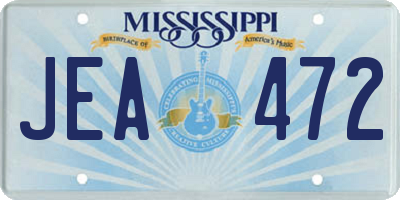 MS license plate JEA472