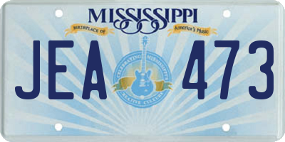 MS license plate JEA473