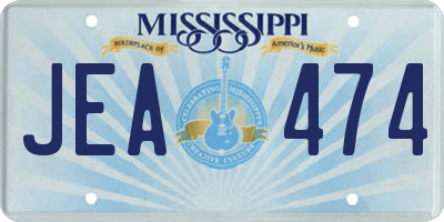 MS license plate JEA474
