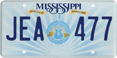 MS license plate JEA477