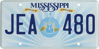 MS license plate JEA480