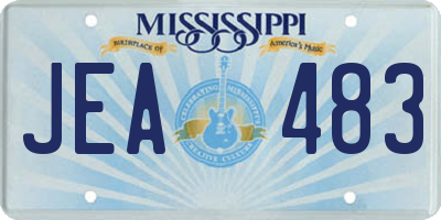MS license plate JEA483