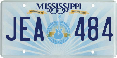 MS license plate JEA484