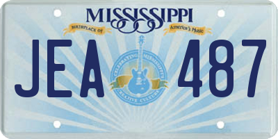 MS license plate JEA487