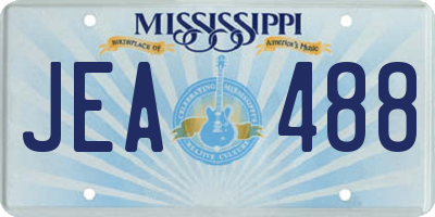 MS license plate JEA488