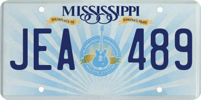 MS license plate JEA489