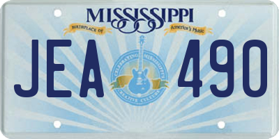 MS license plate JEA490