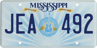 MS license plate JEA492