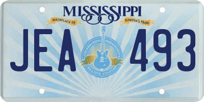 MS license plate JEA493