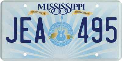 MS license plate JEA495
