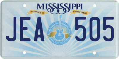 MS license plate JEA505