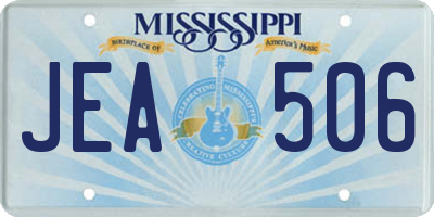 MS license plate JEA506
