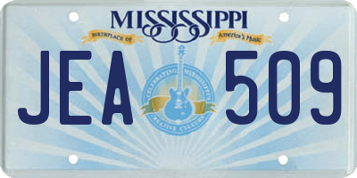 MS license plate JEA509
