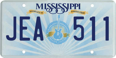 MS license plate JEA511