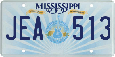 MS license plate JEA513