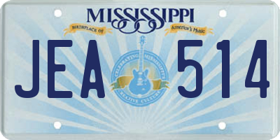 MS license plate JEA514