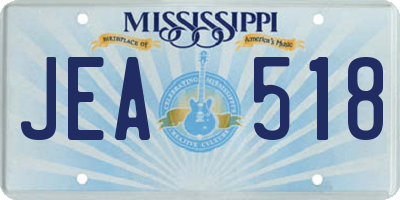 MS license plate JEA518