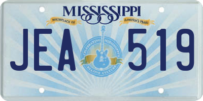 MS license plate JEA519
