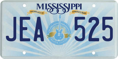 MS license plate JEA525