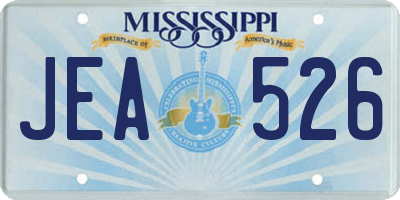 MS license plate JEA526