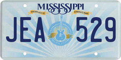 MS license plate JEA529