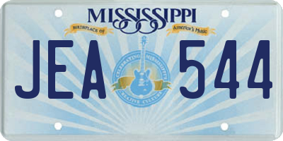 MS license plate JEA544