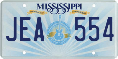 MS license plate JEA554