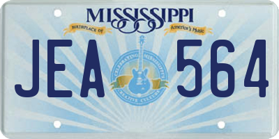 MS license plate JEA564