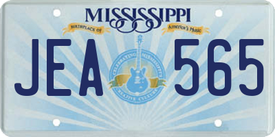 MS license plate JEA565
