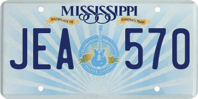 MS license plate JEA570