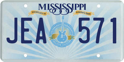 MS license plate JEA571