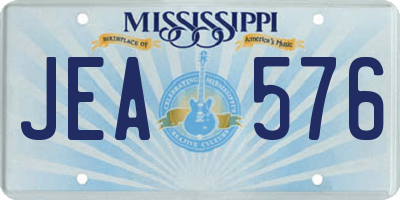 MS license plate JEA576