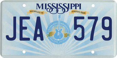 MS license plate JEA579