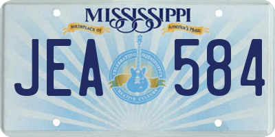 MS license plate JEA584